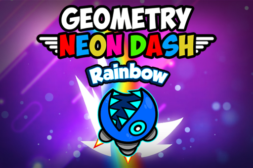 Hra - Geometry Neon Dash Rainbow